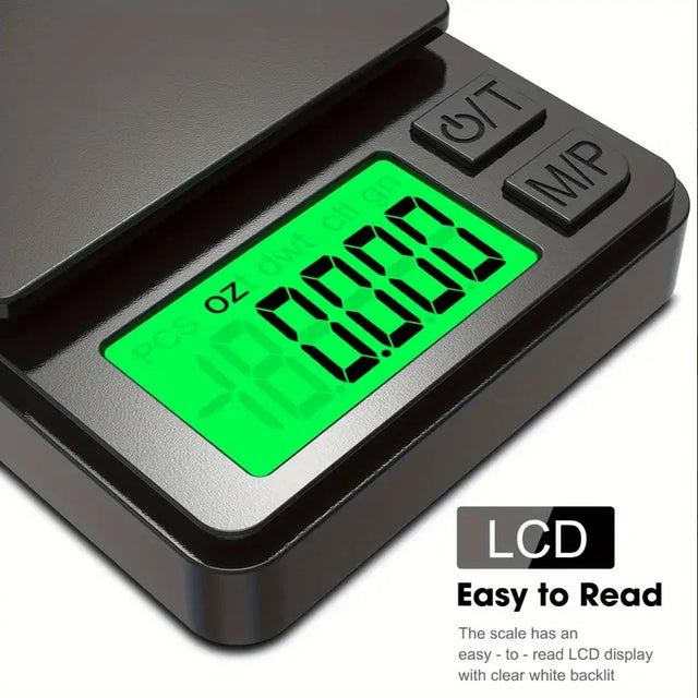 Precision Scale 1000g X 0.01g - Digital Gram Food Ounces/Grains - Mini Scale for Travel