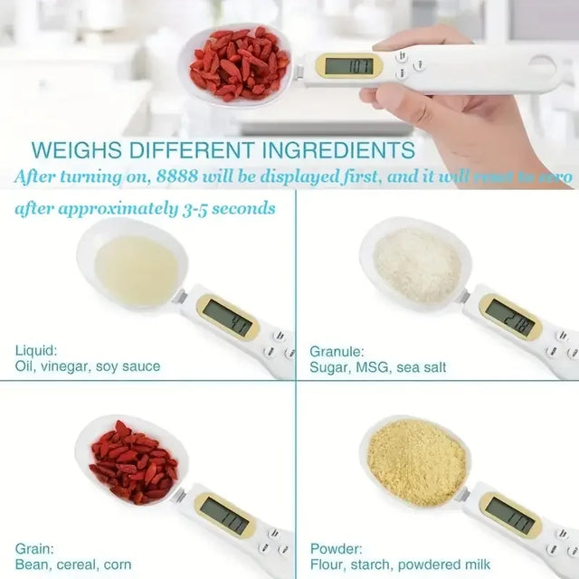 Mini Spoon Scale Digital Kitchen Scale Electronic LCD Food Scale Cooking Flour Milk Coffee Powder Weight Measure Spoon