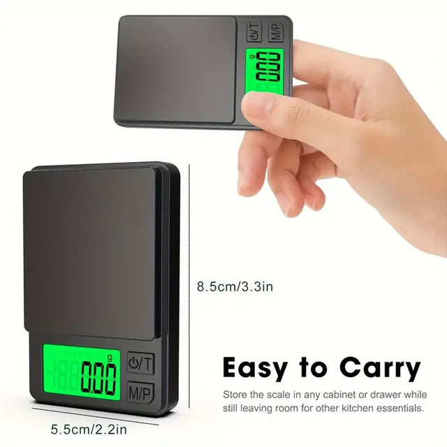 Precision Scale 1000g X 0.01g - Digital Gram Food Ounces/Grains - Mini Scale for Travel