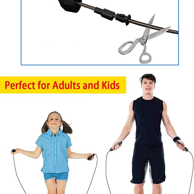 Jump Rope Workout with Foam Handles for Fitness Home With Ball Bearings Adjustable